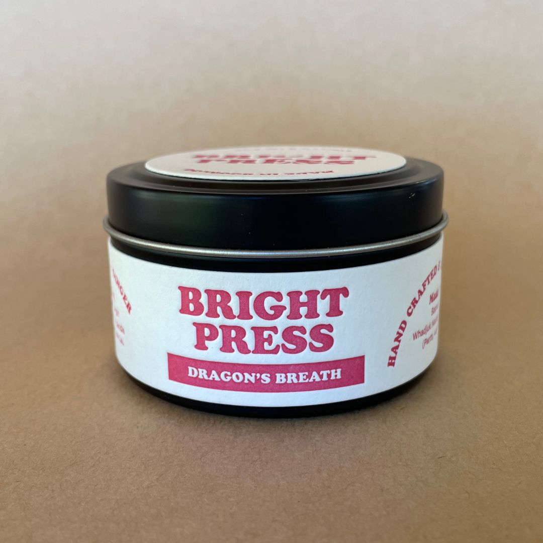 Front view of Dragon's Breath Soy Wax Candle