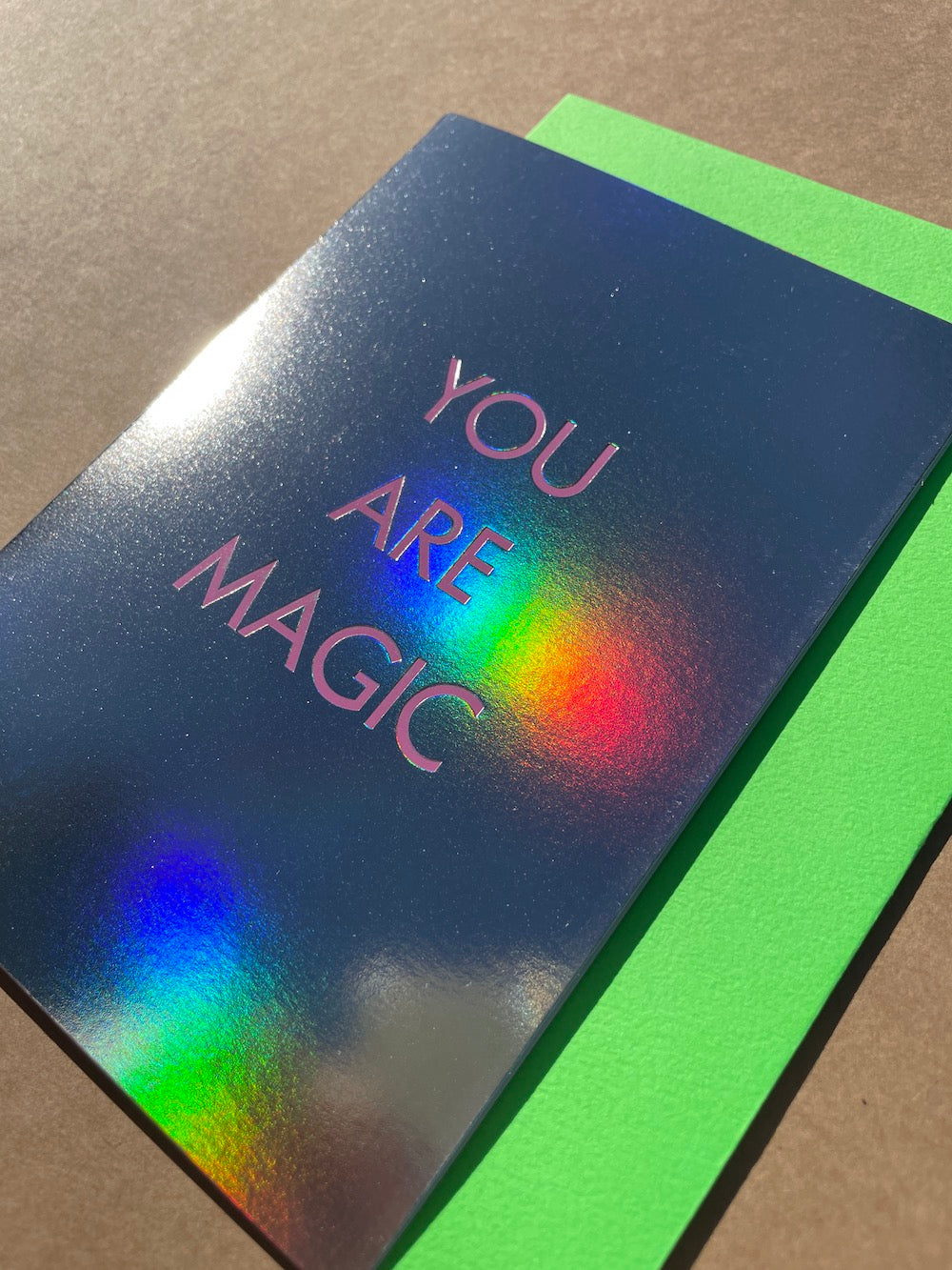 Close up of the front of the You Are Magic card