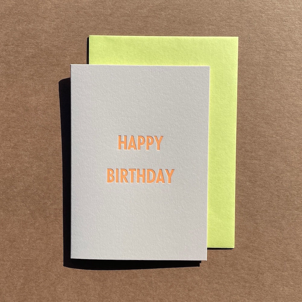 Happy Birthday - Letterpress Card