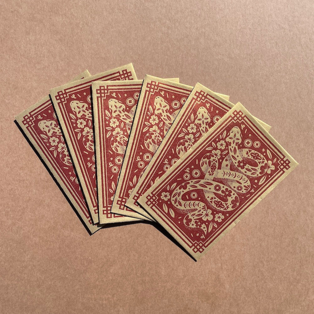 Pack of 6 Year of the Snake Red Packets