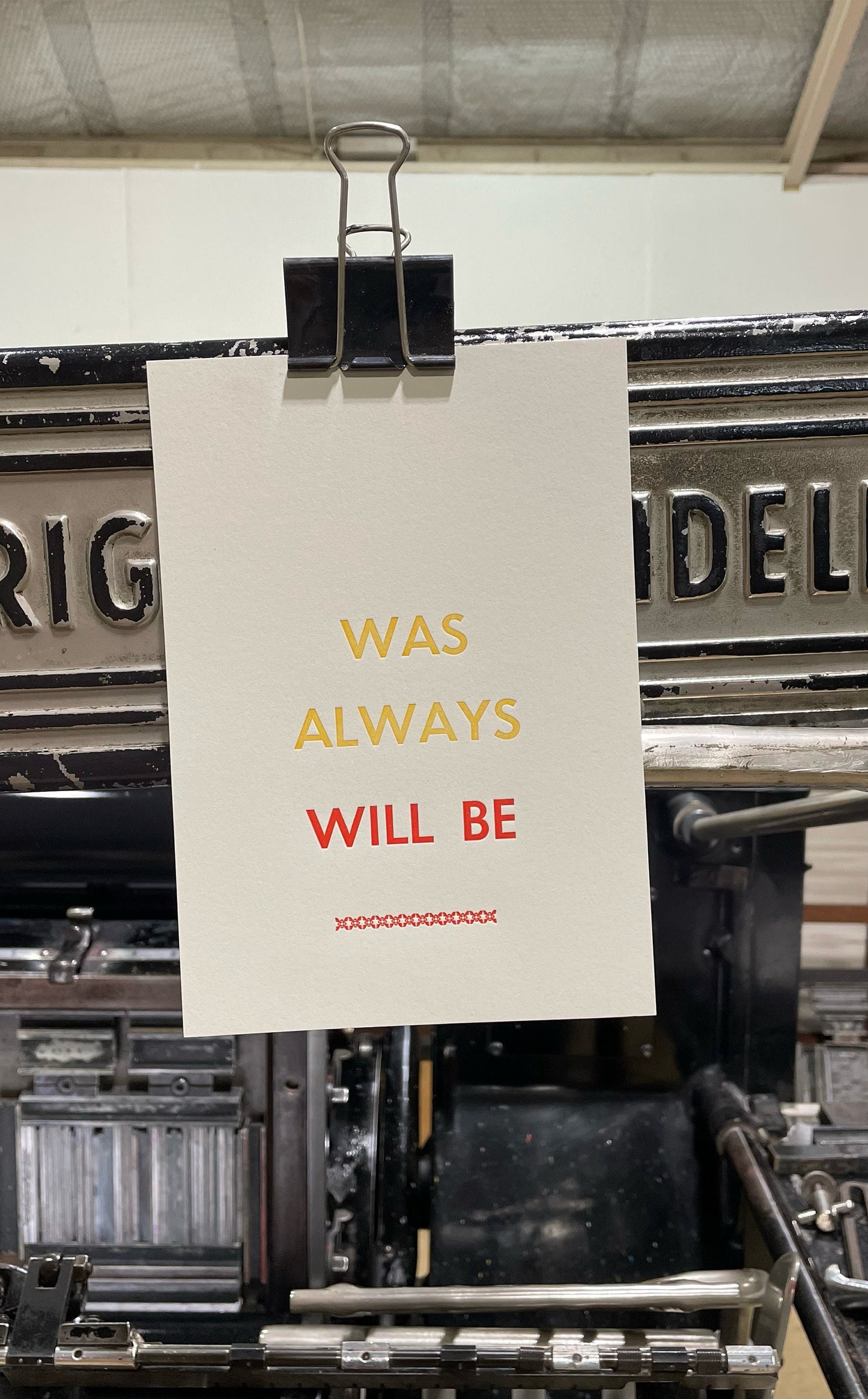 Always Was Always Will Be (Aboriginal Land) - A5 Letterpress Print