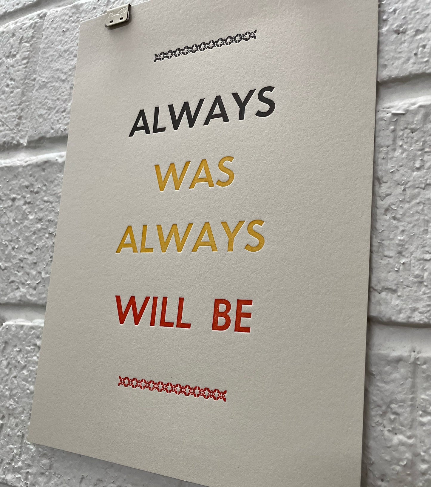 Always Was Always Will Be (Aboriginal Land) - A5 Letterpress Print